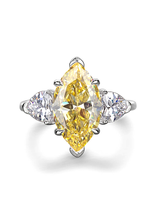 Sterling Silver Sparkling Topaz Diamond Ring - Balmas Jewelry
