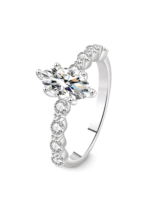 Women's Eternity Moissanite Diamond Ring - Balmas Jewelry