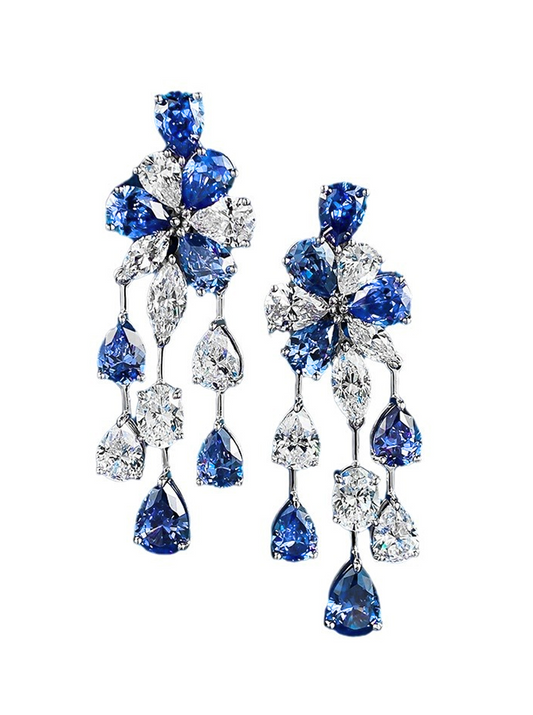New Water Drop Flower Earrings - Balmas Jewelry