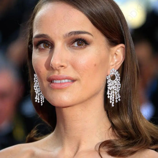 Luxury Celebrity Favorite 52mm Long Drop Tassels Earrings