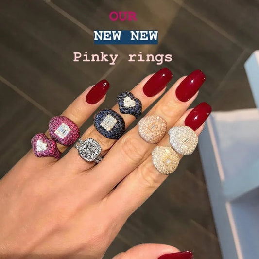 Trendy Heart AAA Cubic Zirconia Stackable Chic Ring