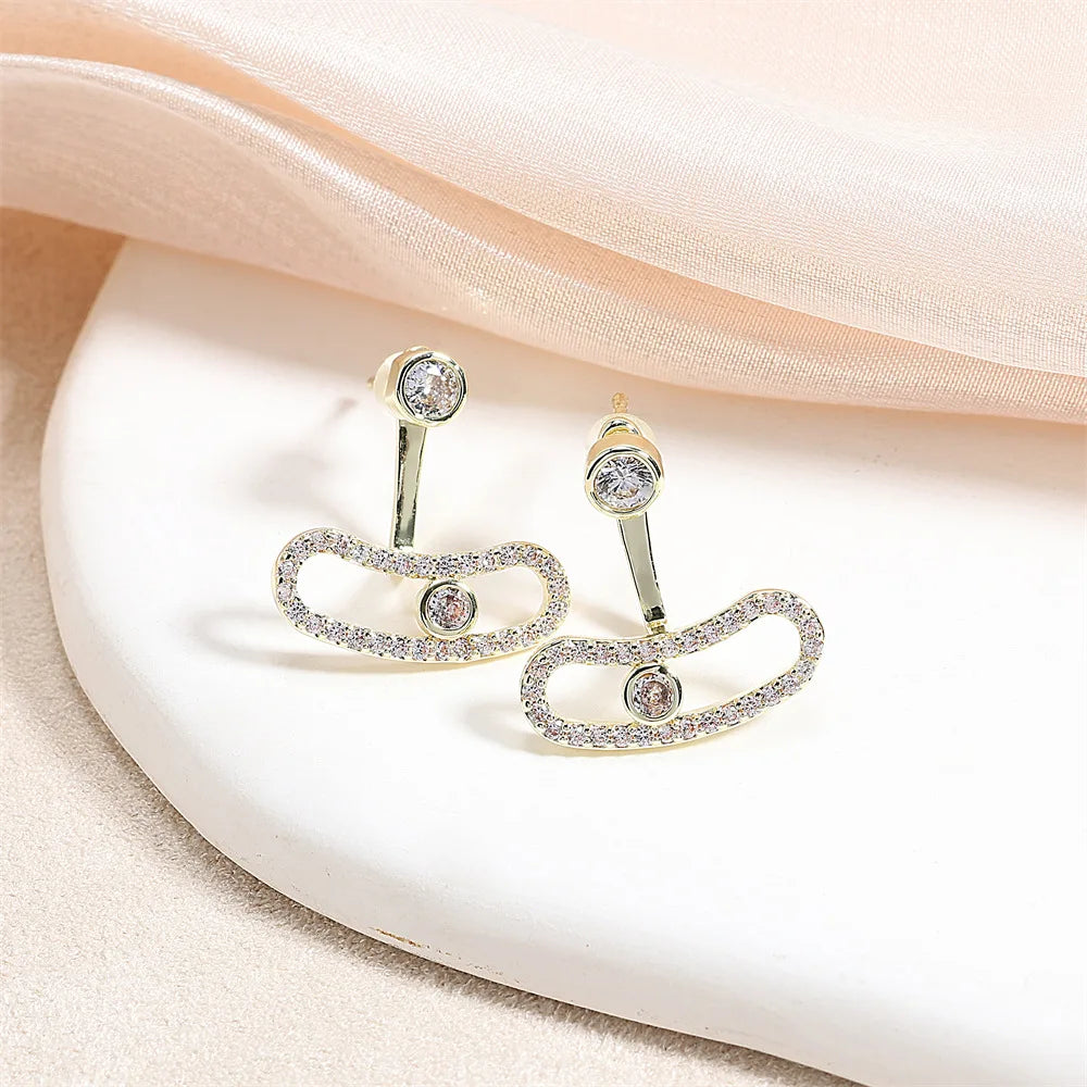 Womens Geometric Diamond Luxury Earrings - Balmas Jewelry