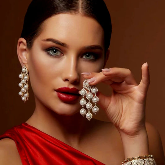 Trendy Pearl Pink Earring for Women