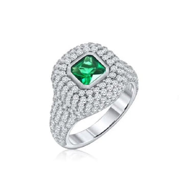 Adjustable Little Finger Ring with 5A Cubic Zirconia