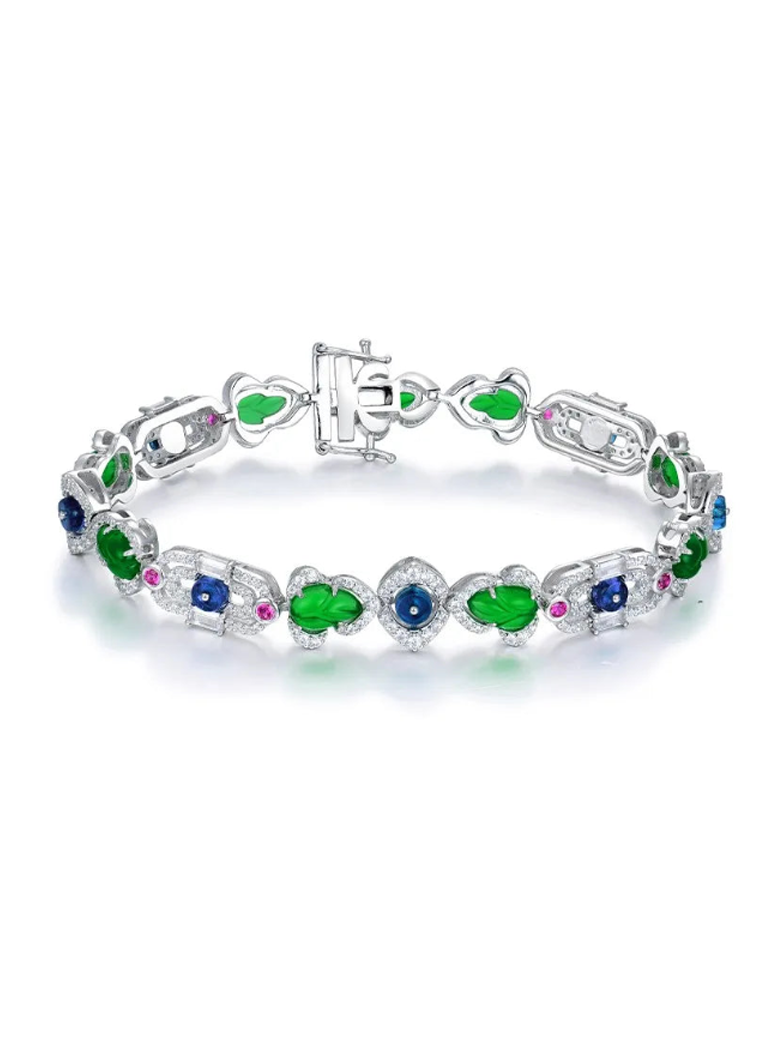 Sterling Silver Gemstone Bracelet for Women - Balmas Jewelry