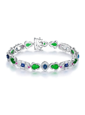 Sterling Silver Gemstone Bracelet for Women - Balmas Jewelry