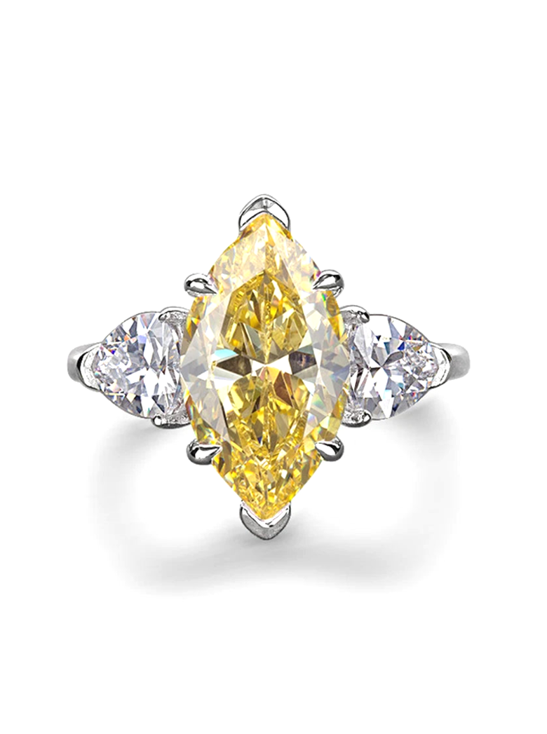 Sterling Silver Sparkling Topaz Diamond Ring - Balmas Jewelry
