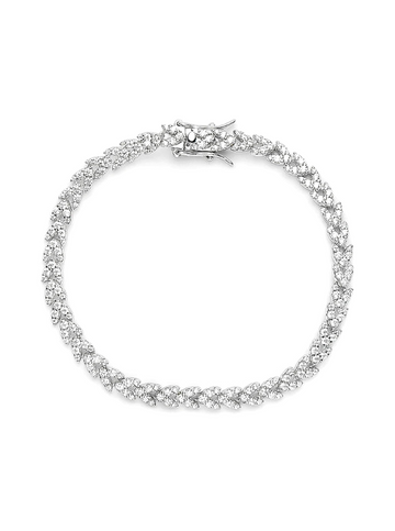Sterling Silver Diamond Wheat Bracelet - Balmas Jewelry
