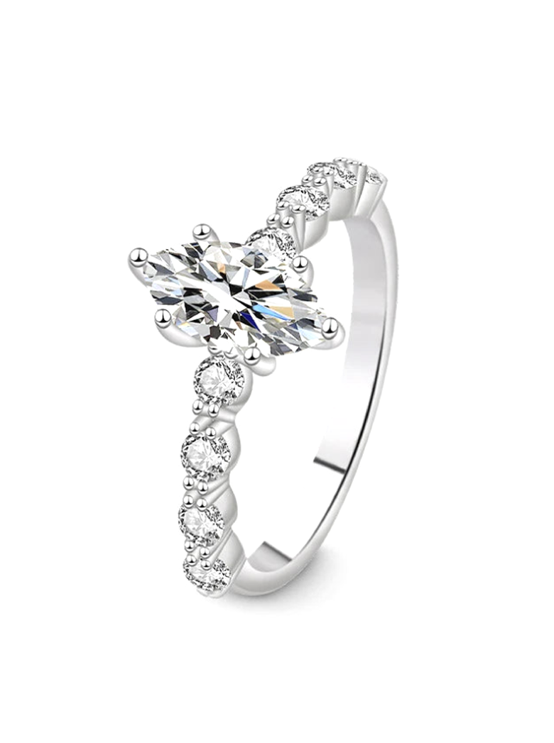 Women's Eternity Moissanite Diamond Ring - Balmas Jewelry