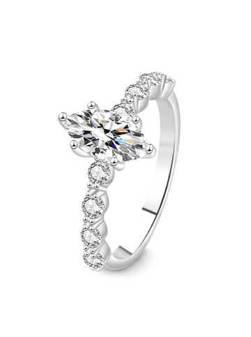 Women's Eternity Moissanite Diamond Ring - Balmas Jewelry