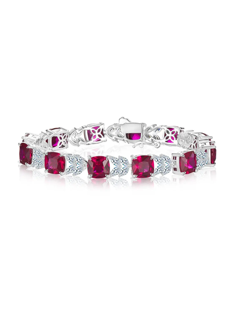 Ruby Tennis Chain Bracelet - Balmas Jewelry