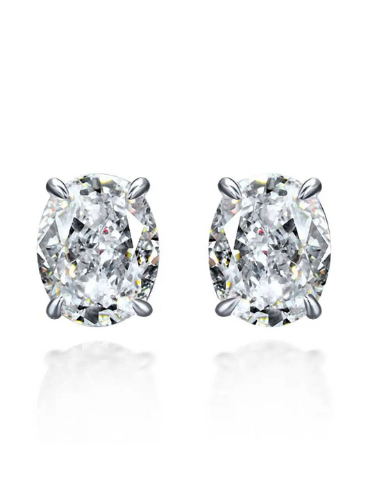 Oval Pink 5A Zirconia Earrings - Balmas Jewelry