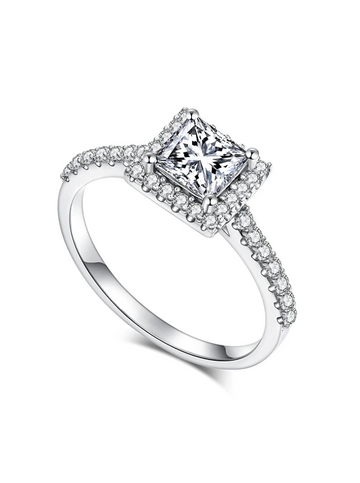 Square Moissanite Diamond Ring - Balmas Jewelry