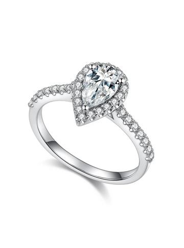 Women's Silver Moissanite Jewelry Ring - Balmas Jewelry
