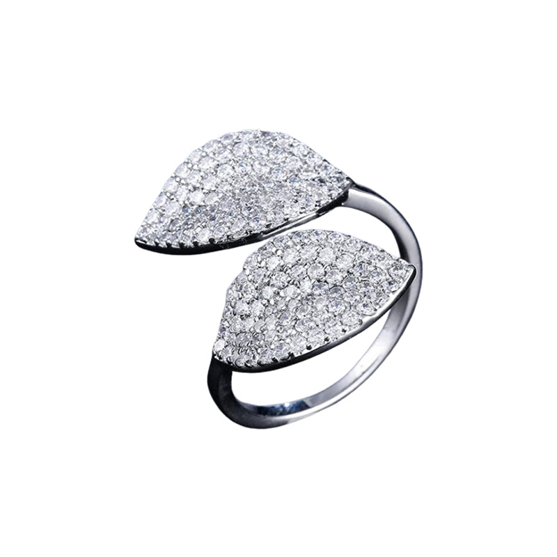 Flower Leaf Adjustable Rings for Women