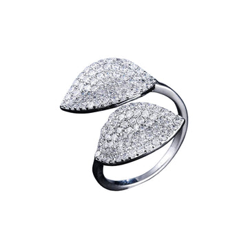 Flower Leaf Adjustable Rings for Women