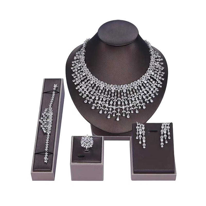Luxury 4-Piece Bridal Jewelry Set for Women