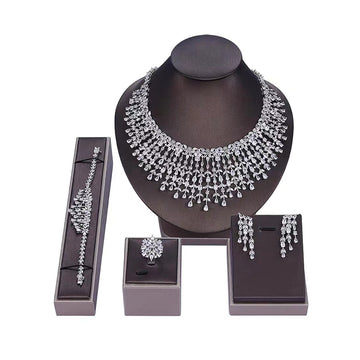 Luxury 4-Piece Bridal Jewelry Set for Women