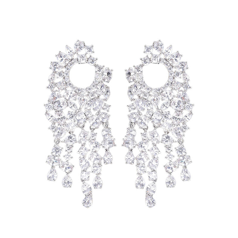 Luxury Celebrity Favorite 52mm Long Drop Tassels Earrings