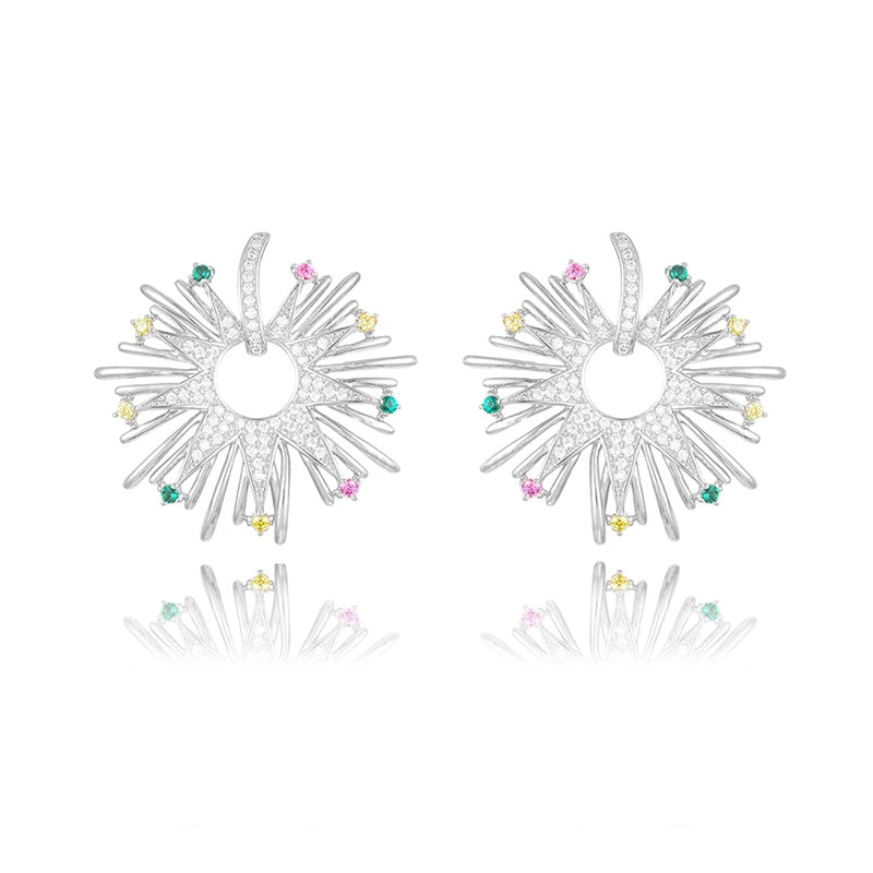 Luxury Full Micro Paved Crystal Zircon Wedding Drop Earrings