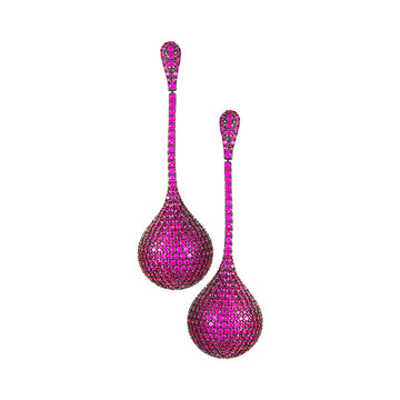 Luxury Handmade Long Ball Dangle Earrings