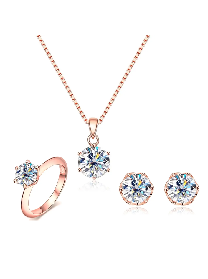 Jewelry Set Necklace Earrings Rings For Women