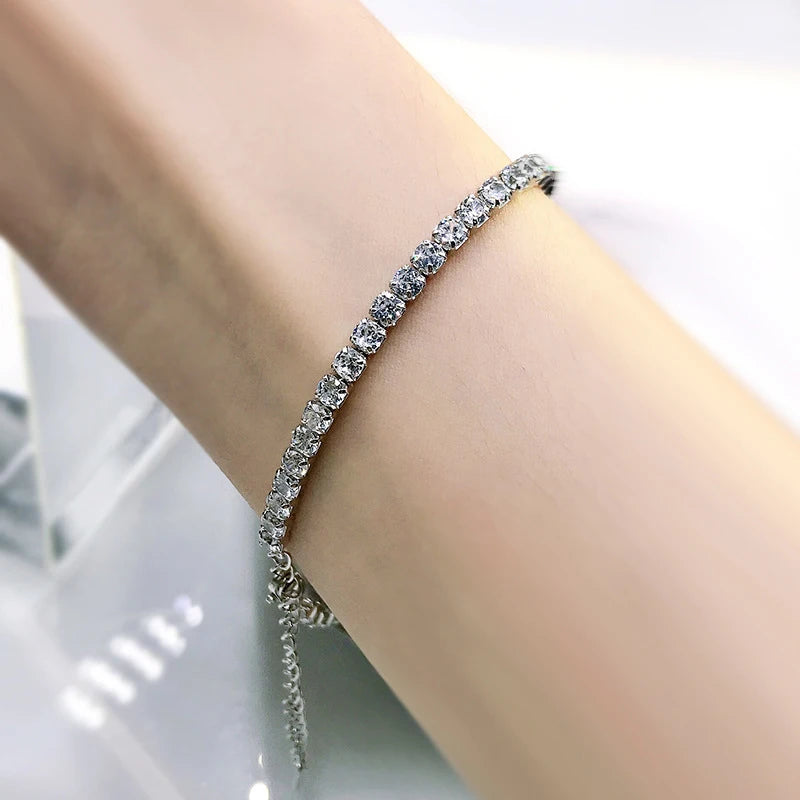 Sterling Silver High Carbon Diamond Bracelet - Balmas Jewelry