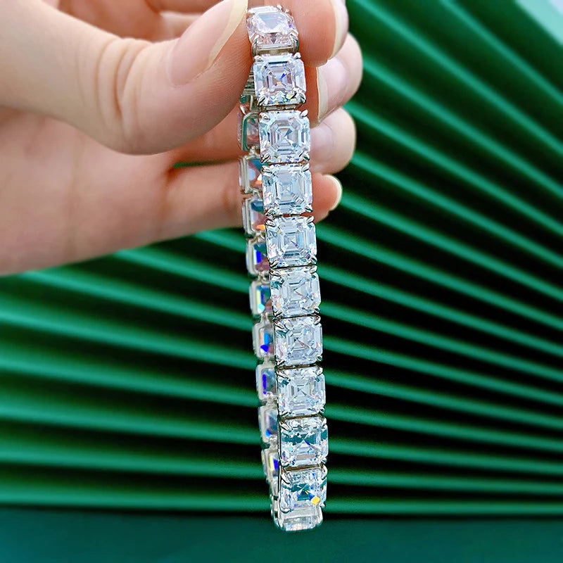 Square Diamond Pagoda Bracelet - Balmas Jewelry