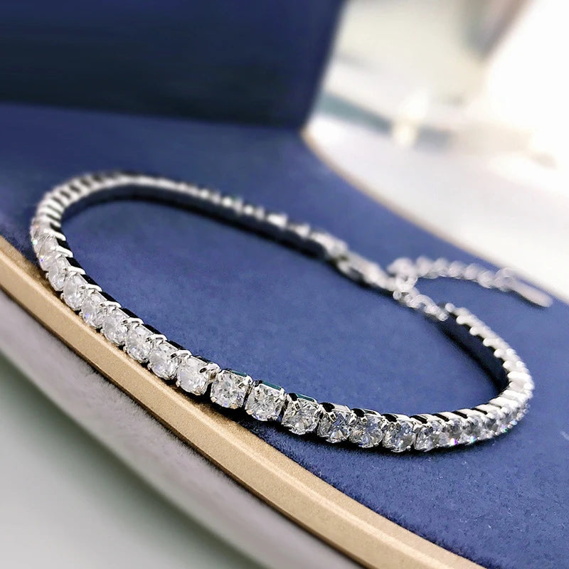Sterling Silver High Carbon Diamond Bracelet - Balmas Jewelry
