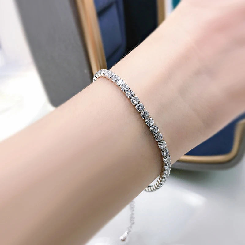 Sterling Silver High Carbon Diamond Bracelet - Balmas Jewelry