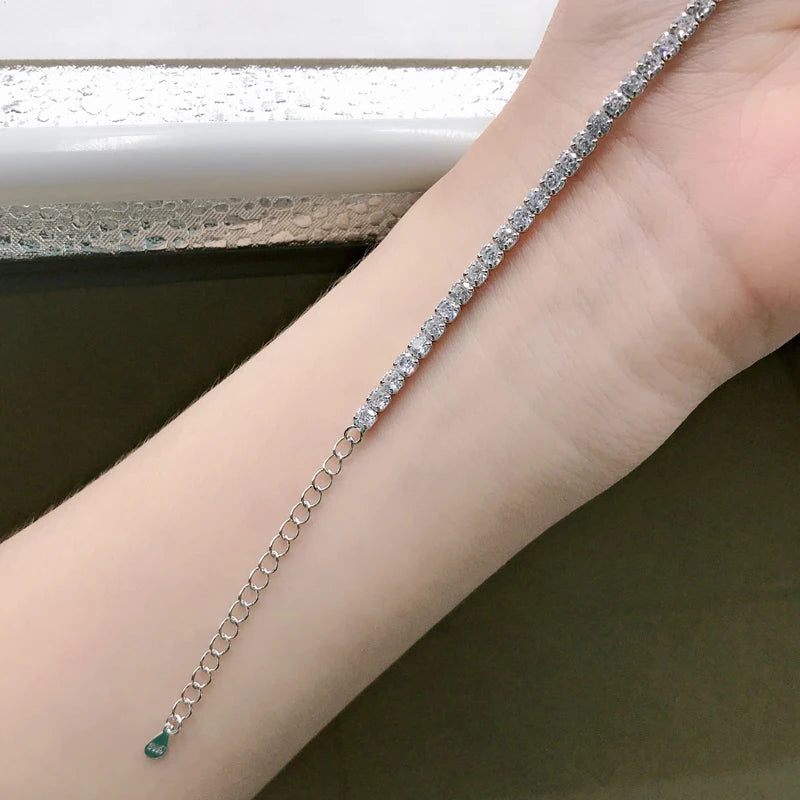 Sterling Silver High Carbon Diamond Bracelet - Balmas Jewelry