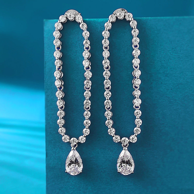 Fashionable and Versatile Tassel Diamond Earrings - Balmas Jewelry