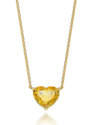 Topaz Heart Pendant Necklace - Balmas Jewelry