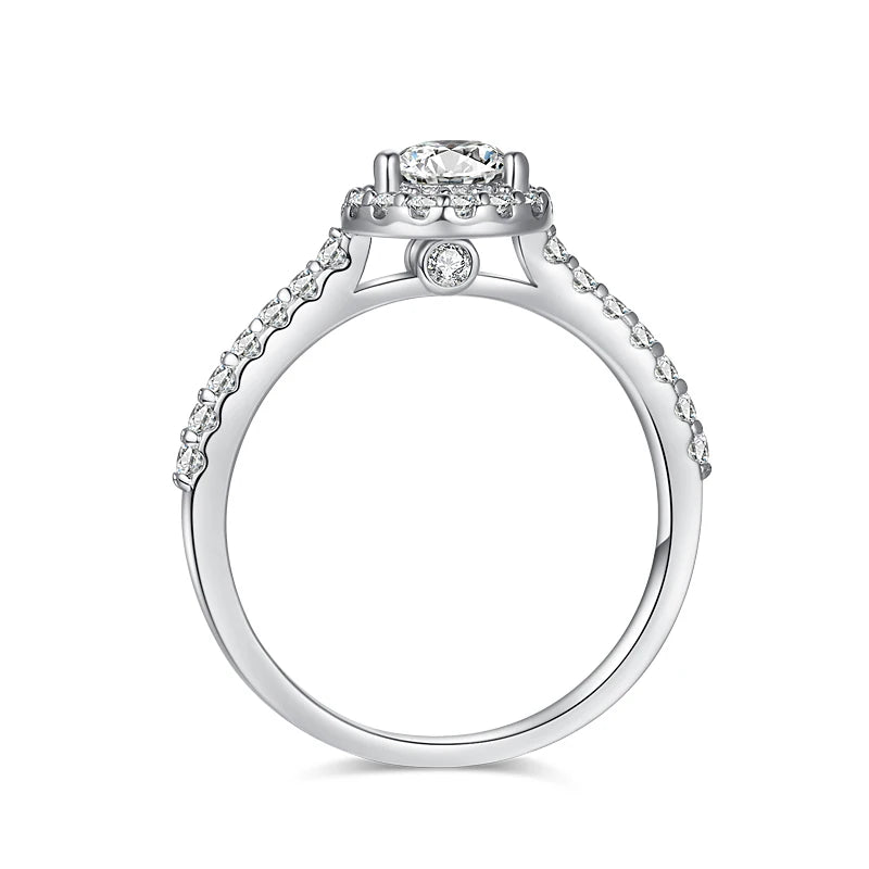 Women's Silver Moissanite Jewelry Ring - Balmas Jewelry