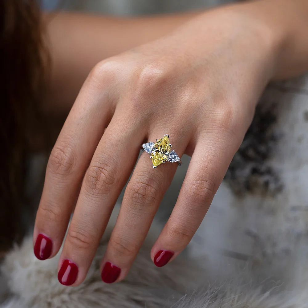 Sterling Silver Sparkling Topaz Diamond Ring - Balmas Jewelry
