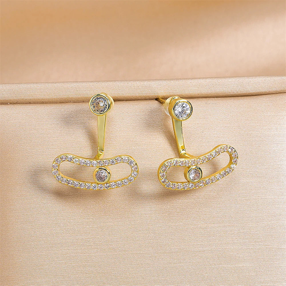 Womens Geometric Diamond Luxury Earrings - Balmas Jewelry