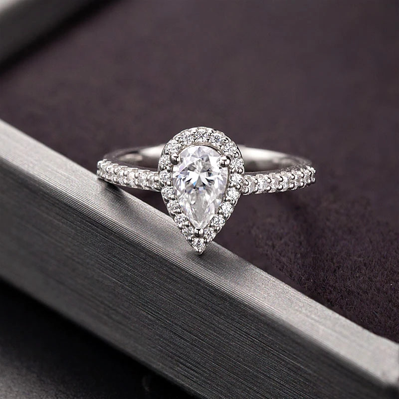 Women's Silver Moissanite Jewelry Ring - Balmas Jewelry