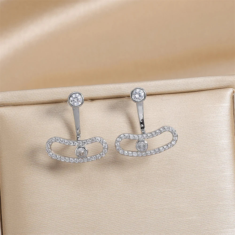 Womens Geometric Diamond Luxury Earrings - Balmas Jewelry