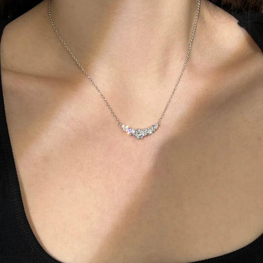 Volleyball Team Diamond Smiley Face Necklace - Balmas Jewelry