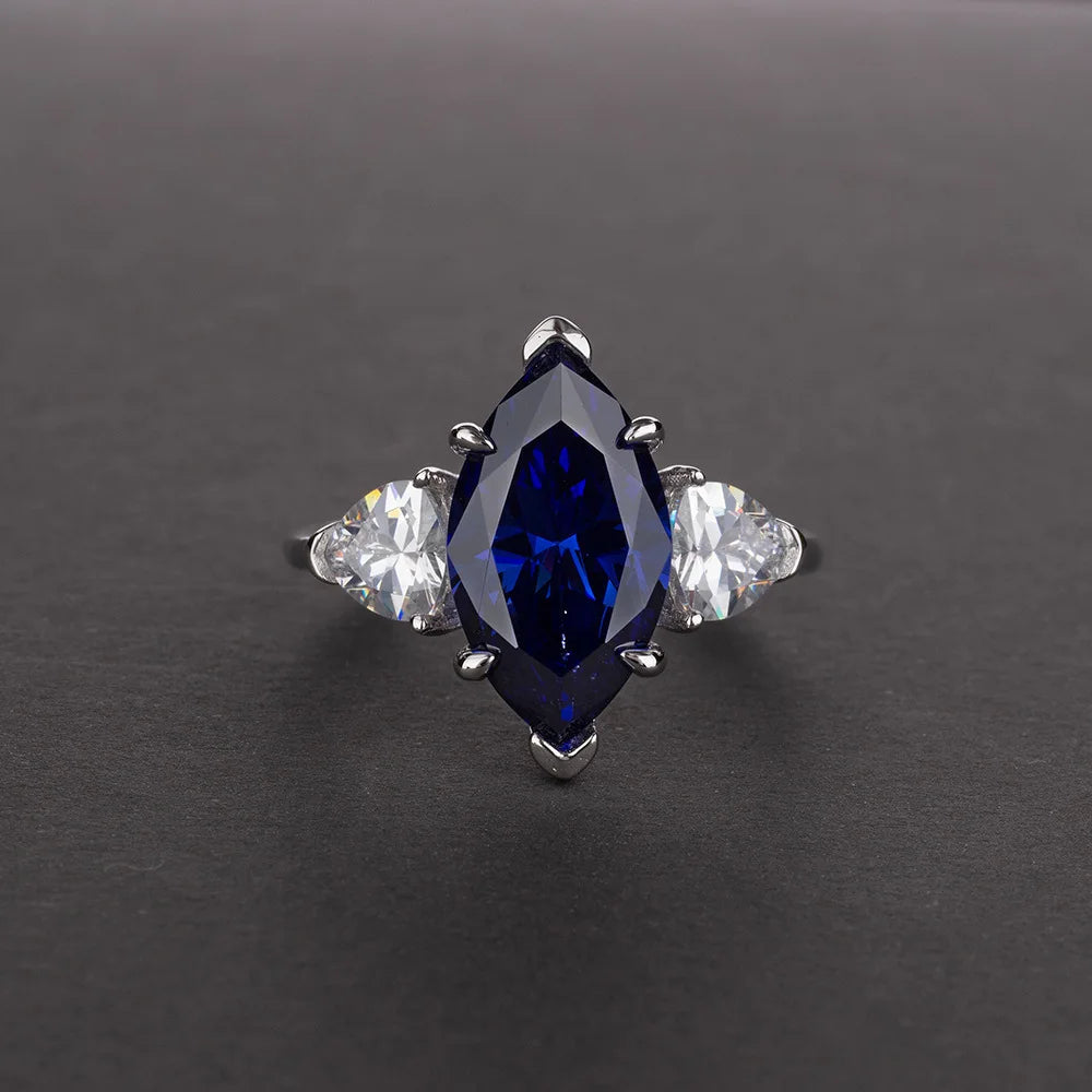 Sterling Silver Sparkling Topaz Diamond Ring - Balmas Jewelry