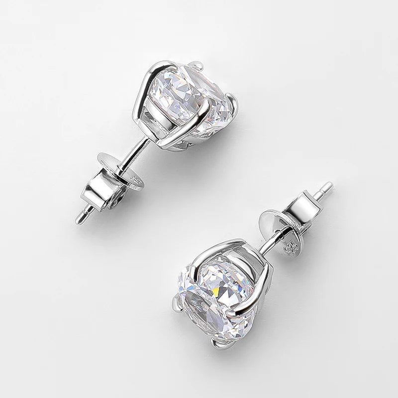 Women's Sparkling Yellow Pink Diamond Stud Earrings - Balmas Jewelry