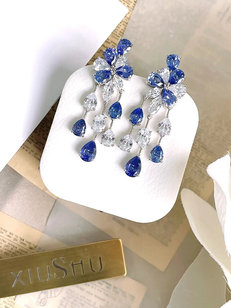 New Water Drop Flower Earrings - Balmas Jewelry