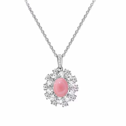 Oval Shape Sunflower Bead Necklace Earring Ring Set Gift
