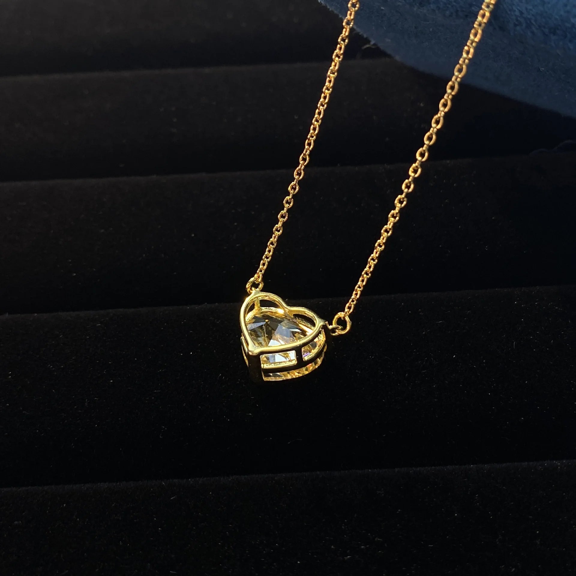 Topaz Heart Pendant Necklace - Balmas Jewelry