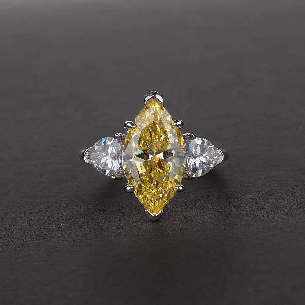 Sterling Silver Sparkling Topaz Diamond Ring - Balmas Jewelry