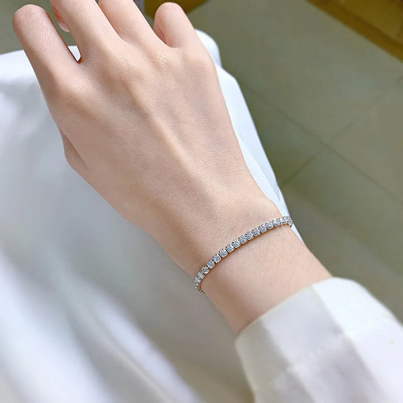 Sterling Silver High Carbon Diamond Bracelet - Balmas Jewelry
