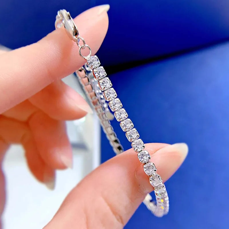 Sterling Silver High Carbon Diamond Bracelet - Balmas Jewelry