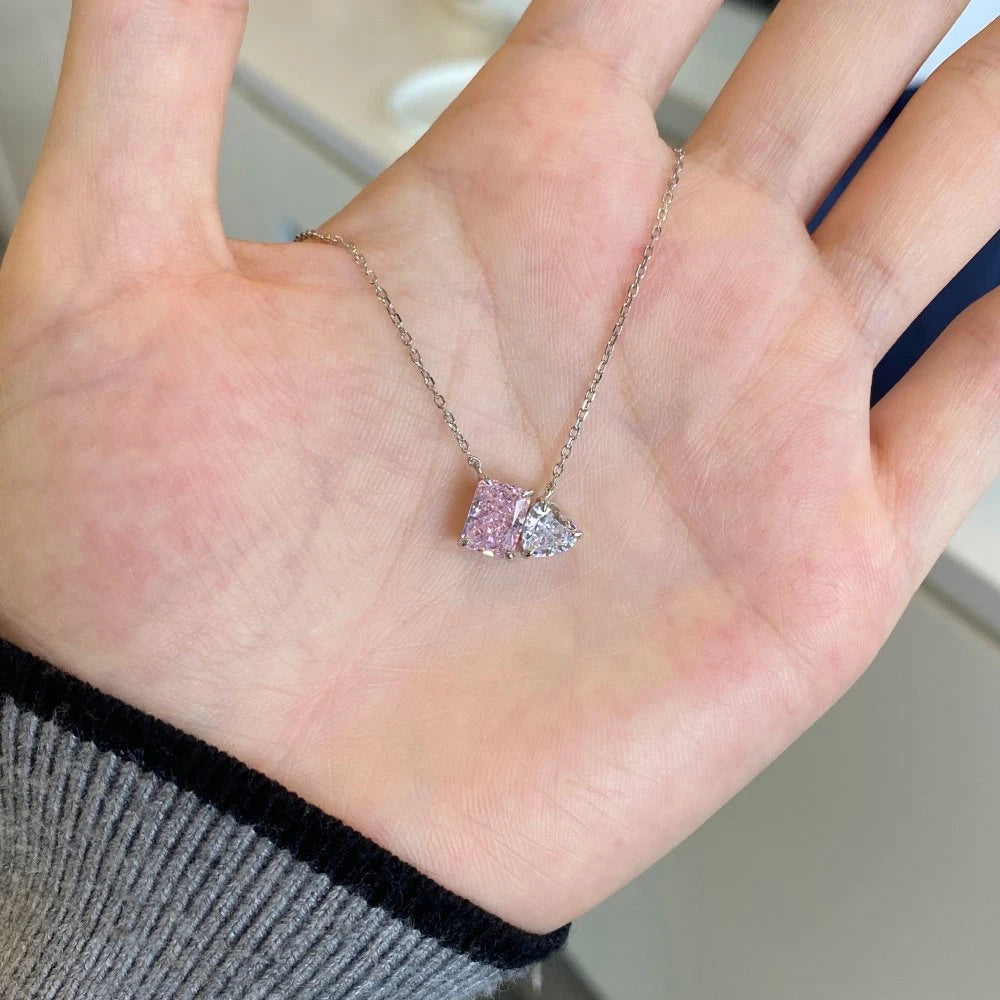 Sterling Silver Crushed Ice Gemstone Pendant Necklace - Balmas Jewelry
