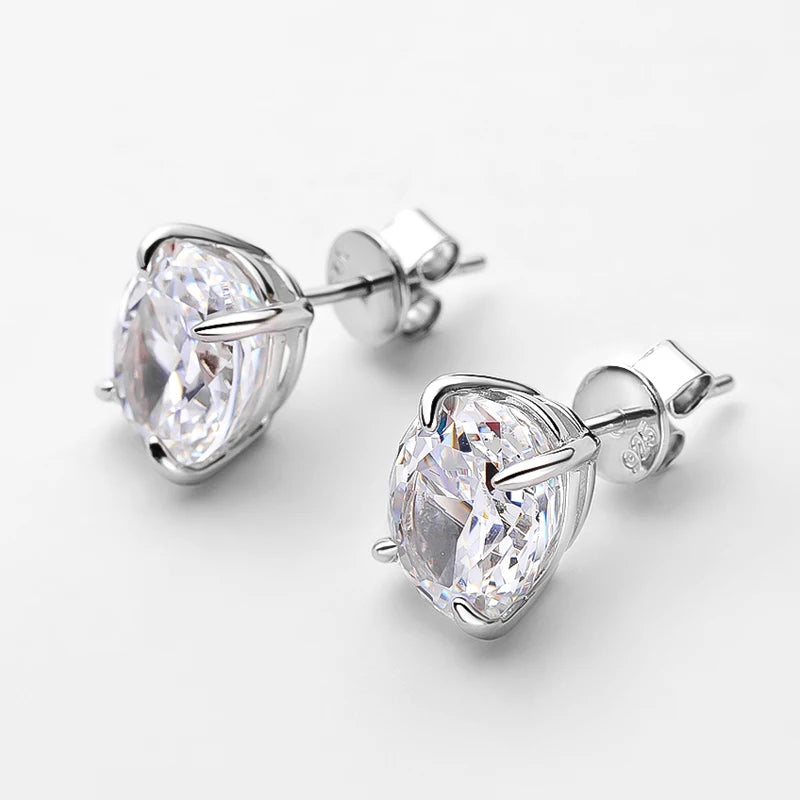 Women's Sparkling Yellow Pink Diamond Stud Earrings - Balmas Jewelry