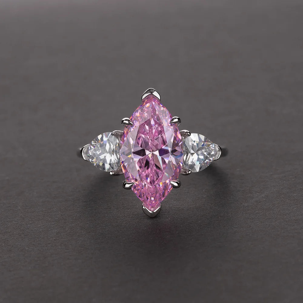 Sterling Silver Sparkling Topaz Diamond Ring - Balmas Jewelry